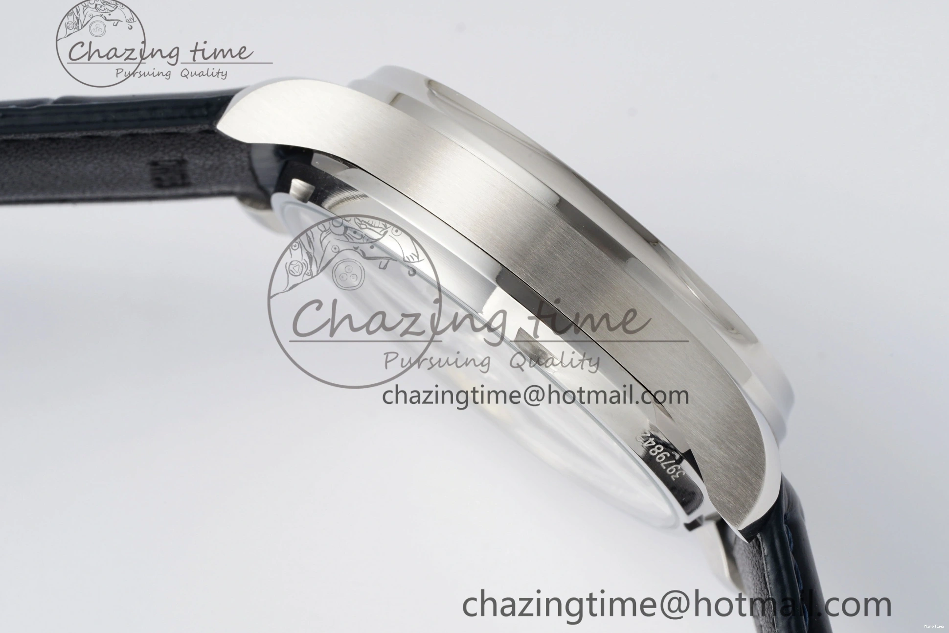 MIROTIME 0413 ZeroBulk Portuguese Real PR IW500715 SS AZF 1:1 Best Edition White Blue Dial on Blue Leather Strap A 7034